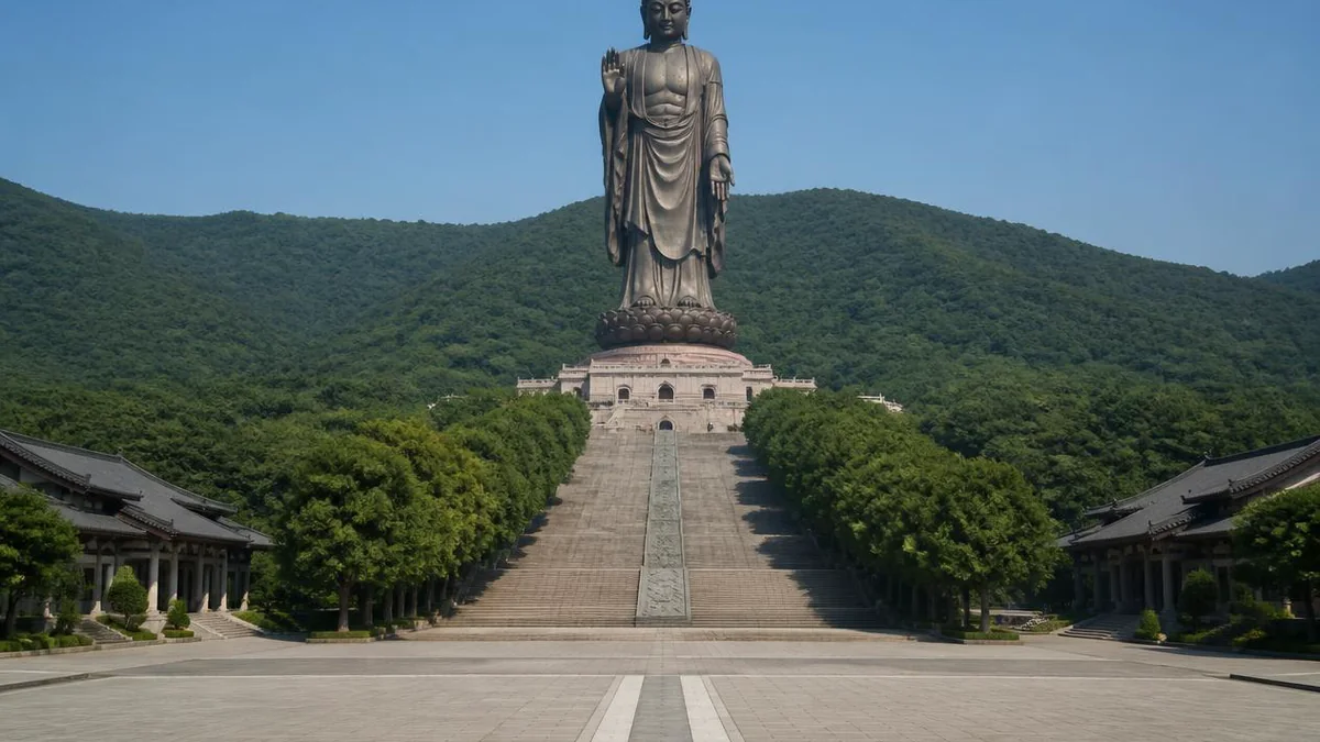 The Grand Buddha at Lingshan: 700 Tonnes of Bronze, Thirty Kilometres of Welding, and a Fog That Lifted on Cue