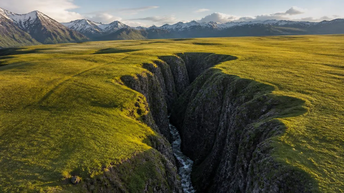 Kalajun Grassland: An Old Flat Surface, Cut Open