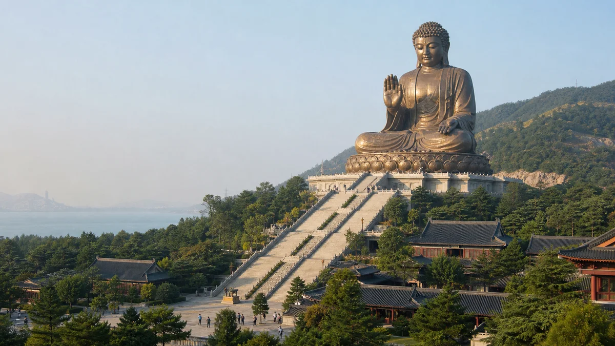 Longkou Nanshan: A Modern Buddha Above an Older Sacred Hill