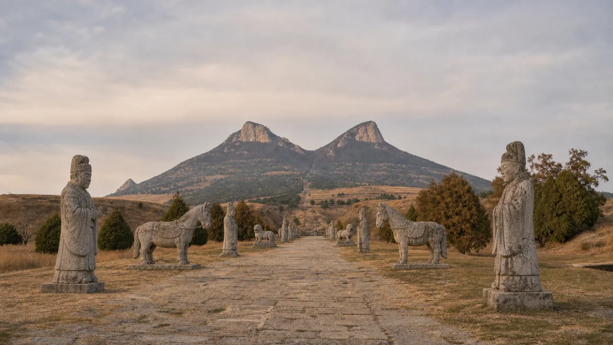 Qianling Mausoleum: Two Rulers beneath Liangshan