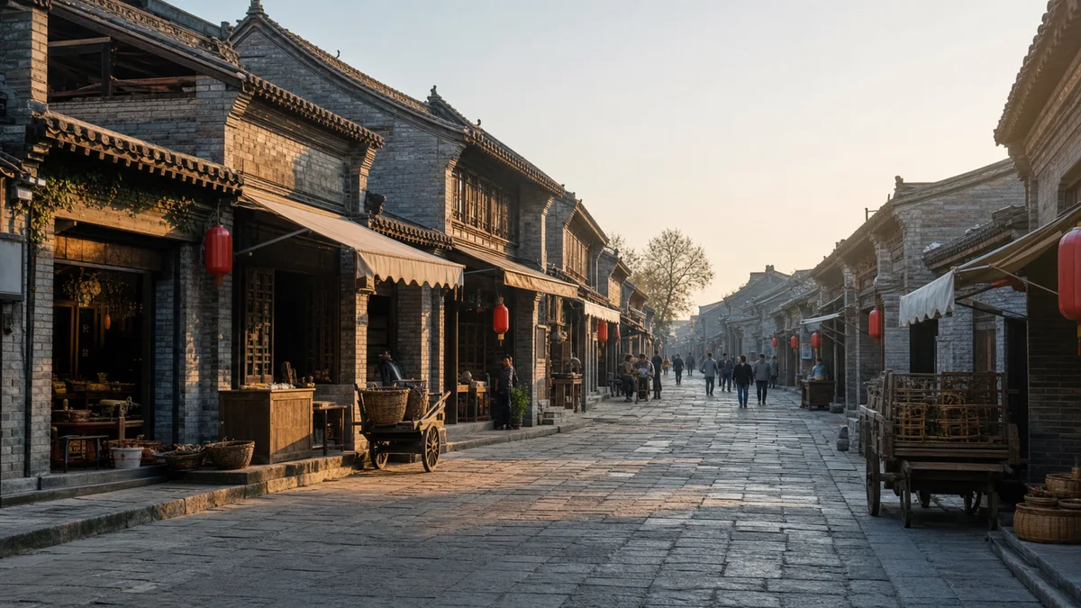 Zhoucun Ancient Commercial City: Streets of a Dry Port